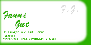 fanni gut business card